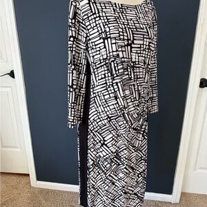Ralph Lauren Black and White Geometric Dress